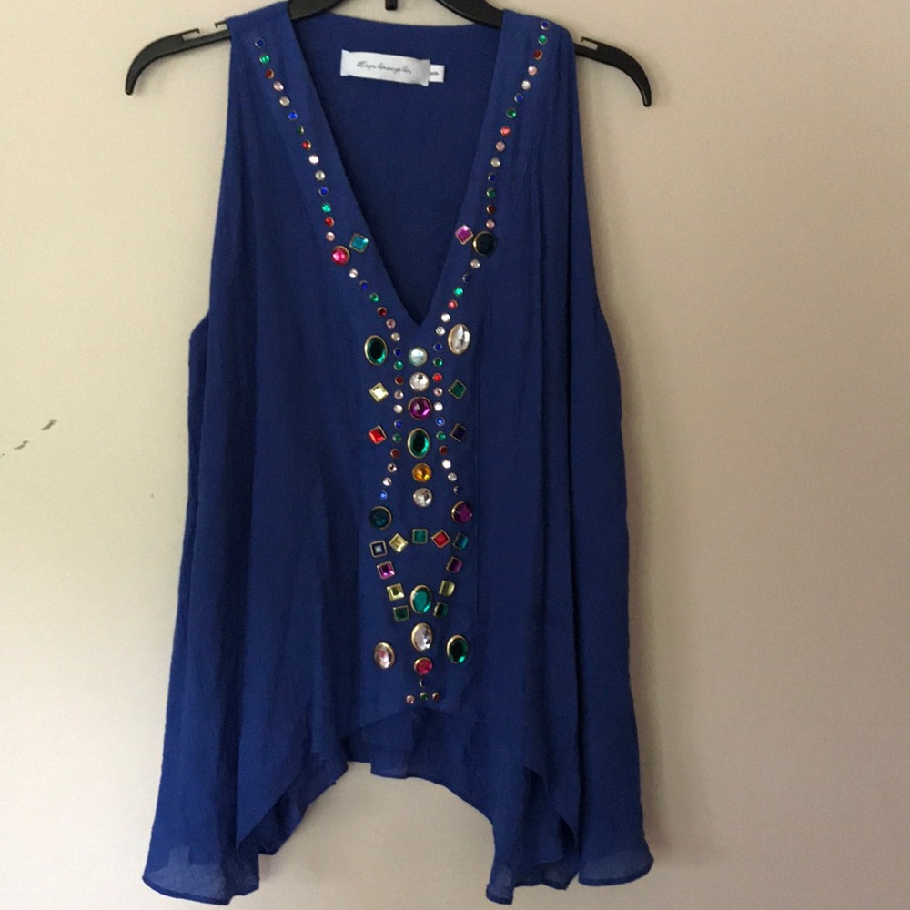 Tbags Los Angeles jeweled Top